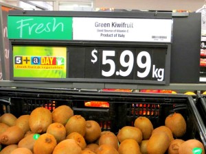 Kosten für Lebensmittel in Neuseeland